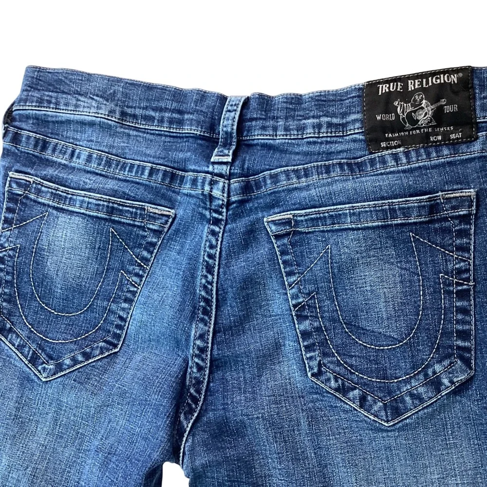 True Religion Ricky Relaxed Straight Jeans Men's Size 36 Blue‎ Denim